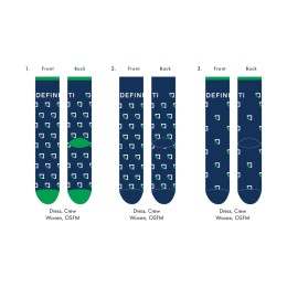 Custom Knit Premium Cotton Dress Sock - Crew