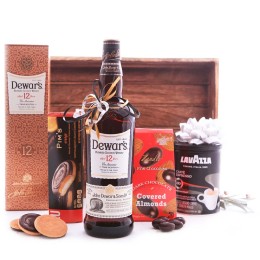 Dewars Whisky, Coffee, & Sweets Gift set