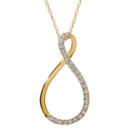 Diamond Infinity Necklace - Yellow Gold