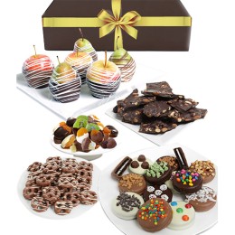 Grand Belgian Chocolate-Covered Fruit & Treats Gift Box