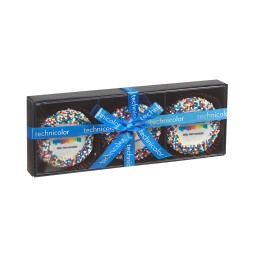 Rainbow Sprinkled Oreos® with Printed Logo in Gift Box - 3 pc