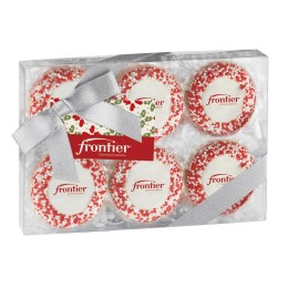 Your Brand Color Sprinkled Oreos® with Printed Logo and Custom Hang Tag - 6 pc