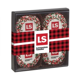 Holiday Sprinkled Oreos® with Printed Logo in Gift Box - 4 pc