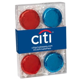 Your Brand Color Foil Wrapped Oreos® with Custom Box Sleeve - 6 pc