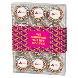 Rainbow Sprinkled Oreos® with Printed Logo - 12 pc