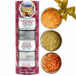 Gustus Vitae Global Blends: The Traveling Table Seasoning Gift Pack - Set of 3