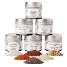 Gustus Vitae Gourmet Finishing Sea Salts and Rubs - Set of 6