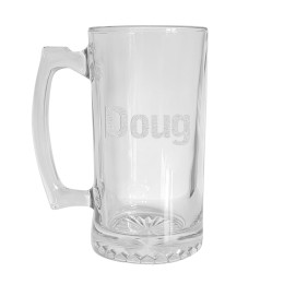 Glass Beer Mug - 25 oz. (Personalized Name - Horizontal)