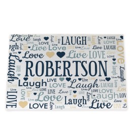 Live Laugh Love Doormat - 18" x 24" (Personalized Family Name)
