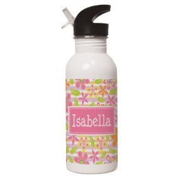 Kid's Stainless Water Floral Bottle (Personalized Name)