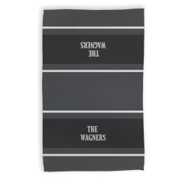 Striped Velour Hand Towel (Personalized Family Name)