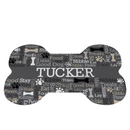 Dog Bone Mat with Words (Personalized Name)