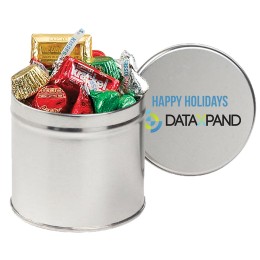 Hershey's® Holiday Mix in Custom Half Quart Gift Tin