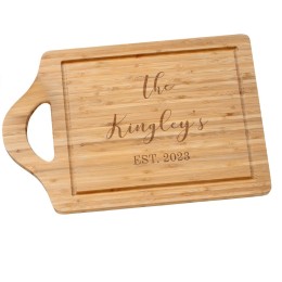 Large Bamboo Cutting Board (Personalized Name & Year)