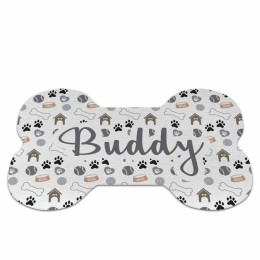 Dog Bone Mat with Icons (Personalized Name)