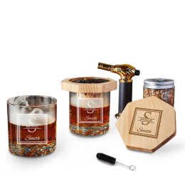 Black Diamond Personalized 7pc Whiskey Smoker Kit with Two Oakhill Glasses - Oakmont