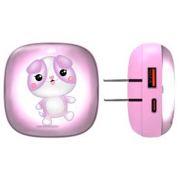 Jam & Jelly Dual USB Wall Charger with Built-In Nightlight