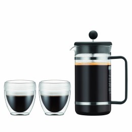 Bodum Bistro 8 Cup French Press Coffeemaker w/ 2 Pavina Cups
