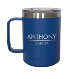 Vacuum Insulated Coffee Mug - 15 oz. (Personalized Name) - Royal Blue