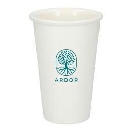 Dimple Double Wall Ceramic Cup - 10 oz.