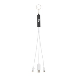Route 5-in-1 Cable with Light Up Logo - Black