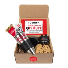 Custom I Think You're On Mute Tumbler with Snacks Mailer Box