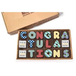 Mocha Misk'i® Congratulations Brownie Message (Custom)