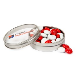 Custom Silver Tins With Custom Printed Lid - 1.5 oz. Color Choice M&M’S®