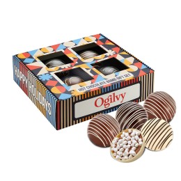 Happy Holidays Hot Chocolate Bomb Gift Set - 4 pc.