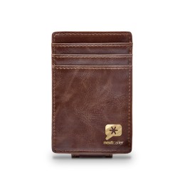 Vegan Leather Magnetic Money Clip Wallet