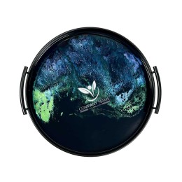 Black Metal Round Serving Tray (Custom)