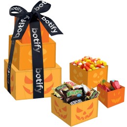 Halloween Treats Mini Tower with Custom Ribbon