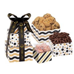 Cookies, Pretzels and Mints Classic Corporate Treat Tower