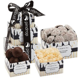 Custom A Toast to You Tower of Spirited Treats