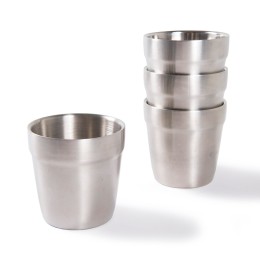 Stainless Steel Insulated Camping Cups - Set of 4