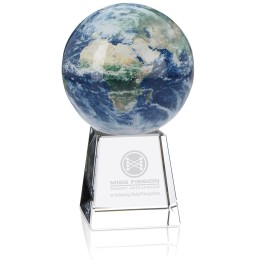 Mova®️ Silent Rotating Globe Crystal Award