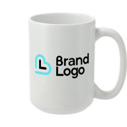 White Ceramic Coffee Mug - 15 oz.