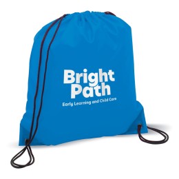 Oriole Polyester Drawstring Bag - Process Blue