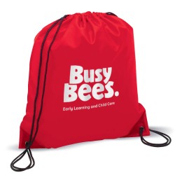 Oriole Polyester Drawstring Bag - Red