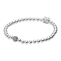 Pandora™ Beads & Pavé Bracelet - 7.5"