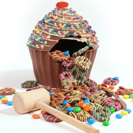 Belgian Chocolate Giant Breakable Cupcake