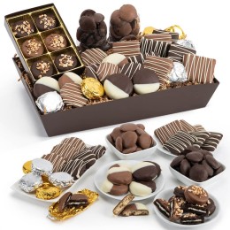 Belgian Chocolate Covered Cookie Gift Basket Gift Tray