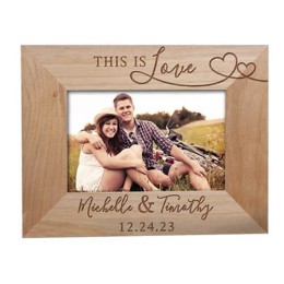 This is Love Hearts Picture Frame (Personalized)