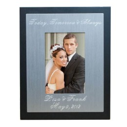 Silver And Black Wedding Frame (Personalized)