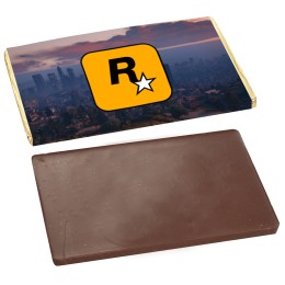 1 lb Belgian Chocolate Bar with Custom Wrapper