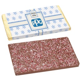 1 lb Belgian Chocolate Bar with Crushed Peppermint Topping