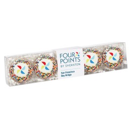 Rainbow Sprinkled Oreo® with Printed Logo and Custom Box Sleeve - 5 pc