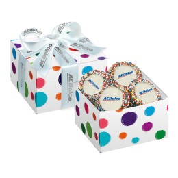 Rainbow Sprinkled Oreos® with Printed Logo in Custom Gift Box - 5 pc