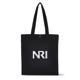 Repose Recycled Cotton Box Tote with Snap - 10 oz. - Black
