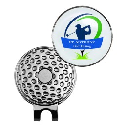Golf Hat Clip W/Custom Ball Marker